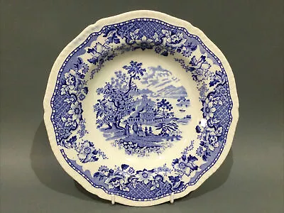 Buy Blue & White China Woods Ware “ Seaforth “ Soup Plate • 9.95£