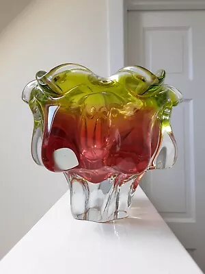 Buy Vintage Glass Vase Mid Century Czech Retro Chribska Josef Hospodka MCM  • 26£