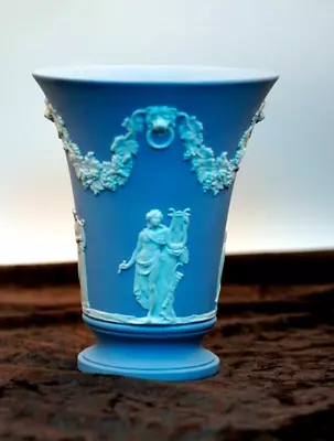 Buy Vintage Wedgwood Blue Jasper Ware Vase • 90£