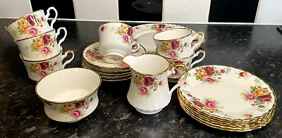 Buy Vintage Royal Stafford 'Bouquet' English Bone China Tea Set • 55£