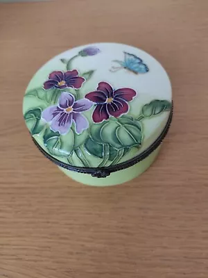Buy Old Tupton Ware Pansy And Butterfly Trinket Box • 14£