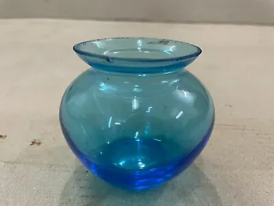 Buy Old Vintage Rare Beautiful Blue Color Clear Glass Unique Pot / Jar, Collectible • 81.76£