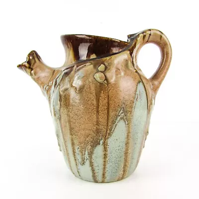 Buy Antique Wasmuel Jug Majolica Pitcher Ceramic Drip Belgium Vintage Art Nouveau • 44.99£