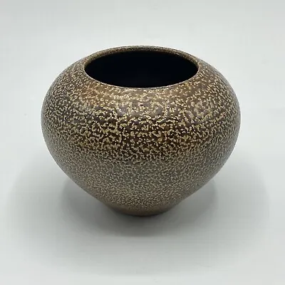 Buy Studio Art Pottery Vase Planter Wood Fired Salt Glazed Brown 4  Signed JM • 72.17£