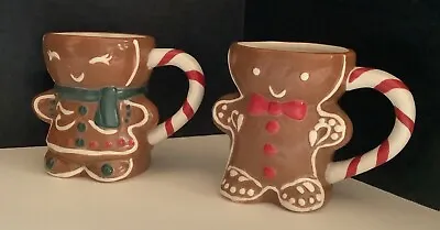 Buy Pottery Barn Mr. & Ms. Spice  Gingerbread Mugs Christmas Holiday New W/Tags • 86.29£