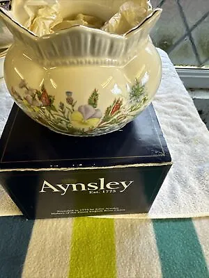 Buy Aynsley Wild Tudor Rose Bowl Gold Trim Collectible Fine Bone China With Box  • 15£
