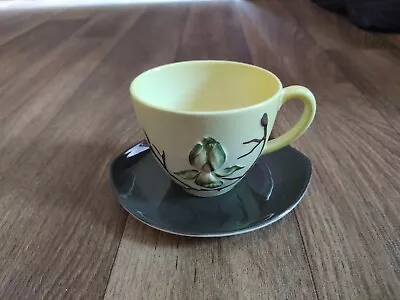 Buy Carlton Ware Magnolia Design Yellow And Brown Coffee Cup And Saucer 1959/61 (4) • 8.50£