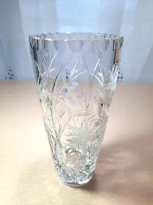 Buy Vintage Badash Crystal Vase 24 Percent Lead Hand Etched And Hand Cut From Poland • 37£