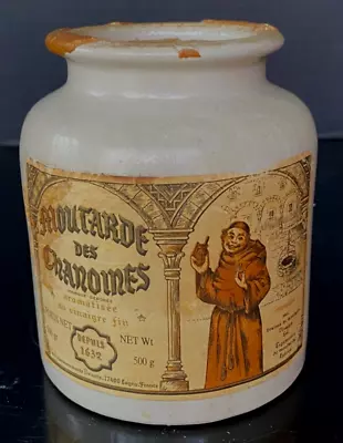 Buy Old Vintage Moutarde Des Charoines MUSTARD EMPTY JAR CROCK French Stoneware • 38.03£