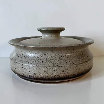 Buy Iden Pottery Rye Lidded Round Serving Dish Beige & Brown Vintage Retro 24cm • 10.99£