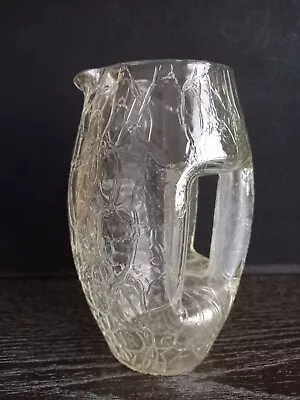 Buy Antique Crackle Glass Pitcher (1905) Koloman Moser For Loetz Secessionist 165mm  • 20£