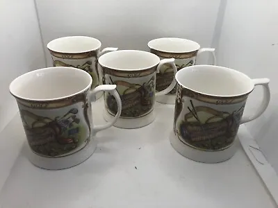 Buy Set Of 5 Queen's Golf Mug Cup - Fine Bone China - Made In England, UK • 31£