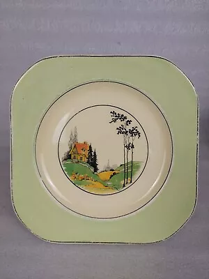 Buy Beautiful Art Deco Plate Cottage Scene Woods Ivory Ware Style Of Clarice Cliff  • 65£