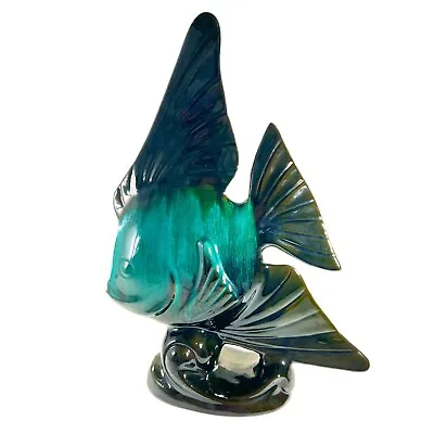 Buy Blue Mountain Pottery Green Drip Glaze Angel Fish Figurine Statue 16.5  Canada • 47.36£