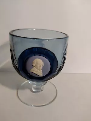 Buy Wedgwood Blue Jasper Ware Cameo Portrait Of Artist George Stubbs On Glass Goblet • 20£