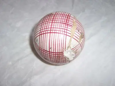 Buy Antique Scottish Pottery Carpet Ball (Bowl) C1880 Tartan Plaid Pattern • 29.99£