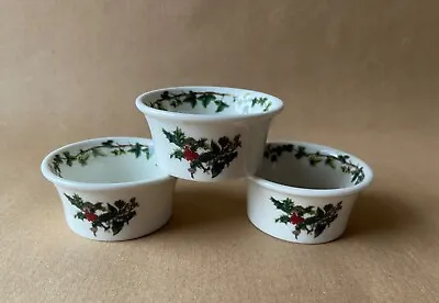 Buy Portmeirion The Holly And The Ivy Set Of 3 X Tea Light Candle Holders Great Lot • 7.99£