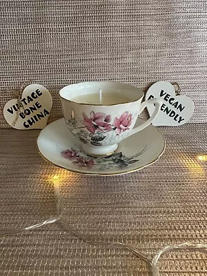 Buy Royal Imperial Vintage Fine Bone China Candle In Teacup & Saucer Vegan Friendly • 8£