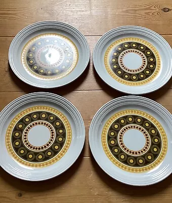 Buy Vintage Retro Myott ‘Patio’ 10” Dinner Plates X 4 Plus One Side Plate • 20£