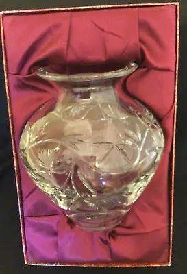 Buy Doulton International Crystal Vase, Unused And Boxed 21cm Mint Condition FUSCHIA • 19£