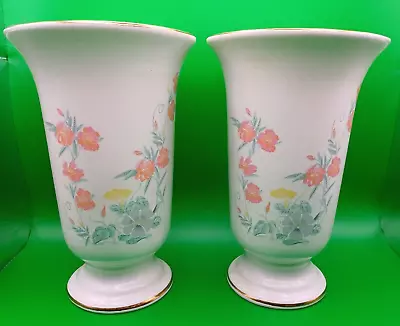 Buy Ringtons Wade 1992 Ceramic Pottery China Pair Vases 20.4 Cm • 5£