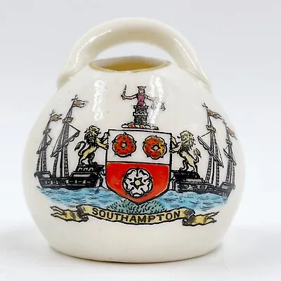 Buy Vintage Wh Goss Crested China Old Salt Pot In Carlisle Museum- Southampton Crest • 9£