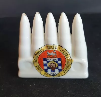 Buy WW1 British Crested China 5 X Round Clip By Arcadian China With Halifax Crest • 45£