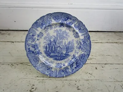 Buy Blue & White Eastern Scenes Chinoiserie Ruins Transfer Ware Plate Antique C1820 • 34.99£