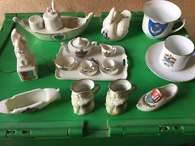 Buy Crested China Coastal Crests Pieces, Total Of 10. • 6.50£