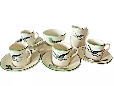 Buy Vintage Wemyss Plichta Bovey Tracey Part Coffee Set Mallard Design 1952 • 85£