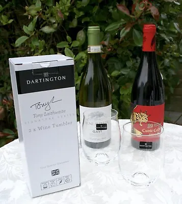 Buy 2 Dartington Crystal Wine Tumblers Boxed New - Tony Laithwaite Signature Series • 14.99£