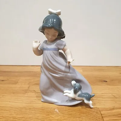Buy Lladro Nao Girl With Dog Figure • 7.99£