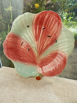 Buy Vintage Shorter And Son Petal Lily Dish Floral Art Deco Plate 23cm D • 13.95£