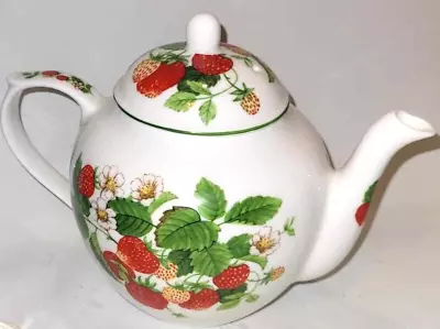 Buy Roy Kirkham Strawberry Fruit Garden Tea Pot Bone China Tea For Two • 14.99£