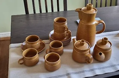 Buy Langley Denby Canterbury Pottery 6 Cups/saucers, Coffee Pot, Tea Pots • 30£