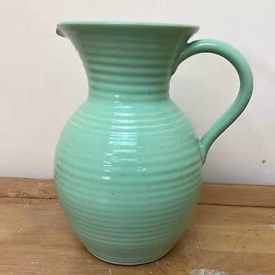 Buy Lovatts Mint Green Mid Century Ribbed Decorative Jug/ Vase 26cm WA • 17.99£