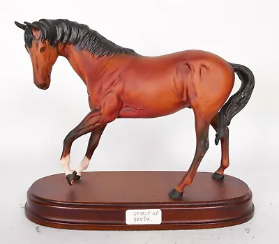 Buy Beswick Horses 'Spirit Of Youth' 2703 Brown Gloss On Plinth! Made In England! • 85£
