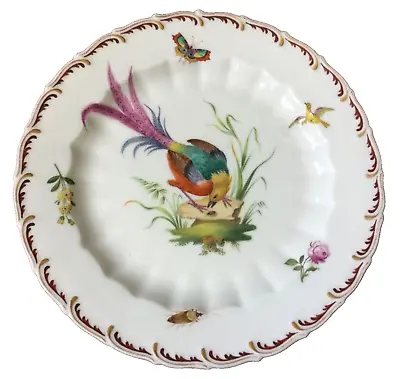 Buy Antique Hand Painted Fabulous Bird Plate By Samson Gold Anchor Mark • 65£