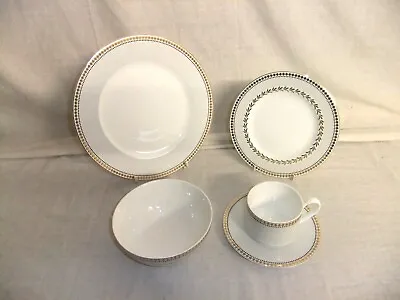 Buy Marks & Spencer - Nouveau - White Gilded Modern Fine China Tableware - 8B4B • 3£