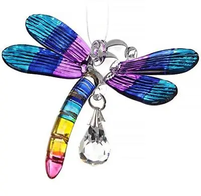 Buy Handmade Fantasy Glass Dragonfly Suncatcher Gift Tropical • 14.95£