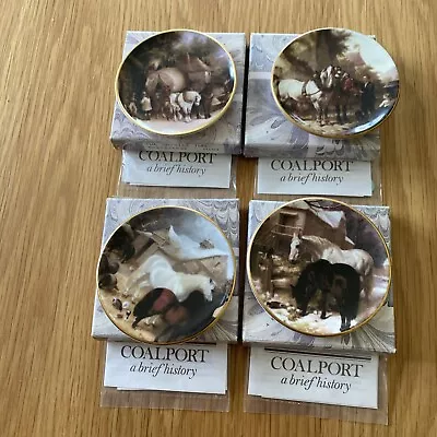 Buy Coalport Miniature Collectors Plates. Bone China Set Of 4 X Working Horses Boxed • 24.99£