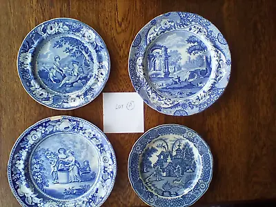 Buy Lot A Pearlware Pottery Blue White Transferware Antique AF Dispay Plates 8 -10  • 20£