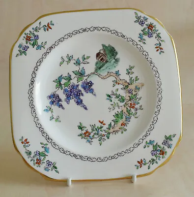 Buy Tuscan China Made In England Plant 6” Squared Plate Tree Vine Berries House - B • 5£