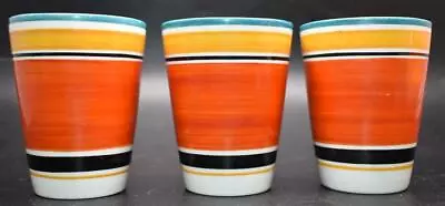Buy Set 3 Susie Cooper Gray's Pottery Art Deco Beakers /Cups Pattern 7670 Circa 1927 • 120£