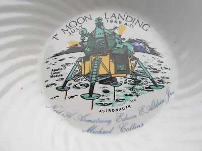 Buy Palissy Royal Worcester Plate 1st Moon Landing 1969 A.D • 8.95£