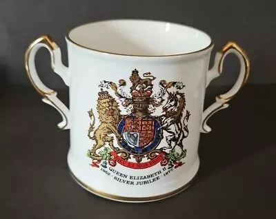 Buy Royal Stafford Fine Bone China Queen Elizabeth Silver Jubilee 1977 Loving Cup • 10£