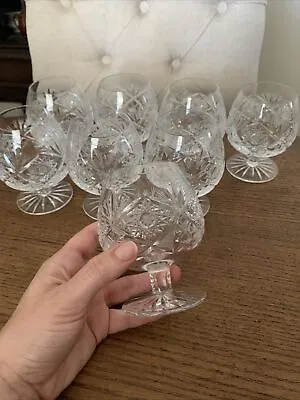 Buy Crystal Set Of 8 Brandy Glasses. Made In Czechoslovakia • 93.56£