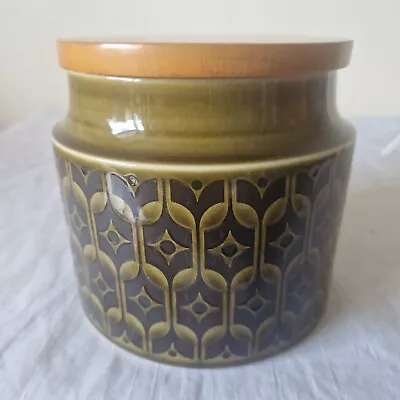 Buy Vintage Green Heirloom Hornsea Pottery Lidded Jar Pot Storage Cannister • 19.99£