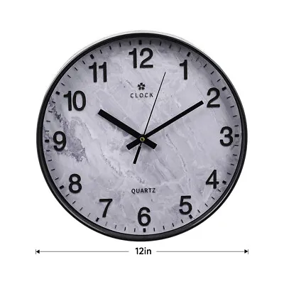Buy Modern Wall Clock Silent & Non Ticking Quiet Sweep Quartz Home Office Clocks 12  • 7.95£