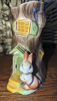 Buy Cute Kitsch Withernsea Pottery Eastgate Fauna Rabbit’s Tree House' Vase 1960s • 15£